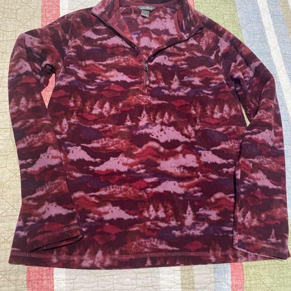 Eddie Bauer Jackets & Blazers - Eddie Bauer Burgundy and Plum Fleece Pullover